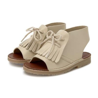 Agnes Kilted Boot Sandal Vanilla Leather - UK 11 (EU 29)