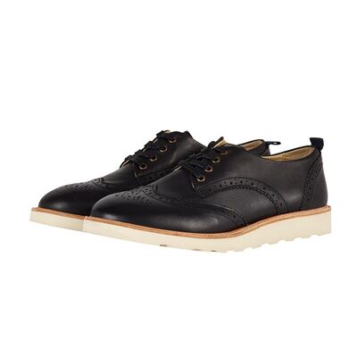 Brando Brogue Shoe Black Leather | Teen