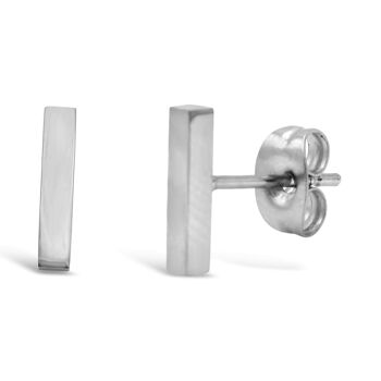 Clous d'oreilles "Square Bar" - argent