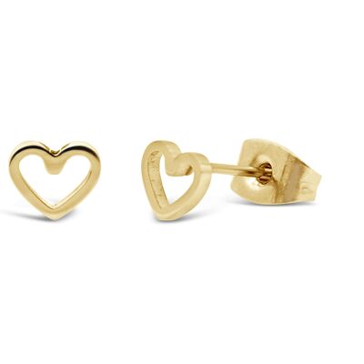 "Heart" ear studs - gold