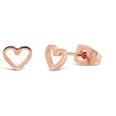 "Heart" ear studs - rose gold
