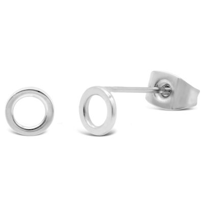 "Circle" ear studs - silver