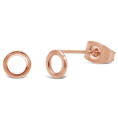 "Circle" ear studs - rose gold