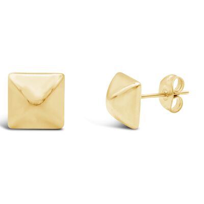 "4 Sides" ear studs - gold