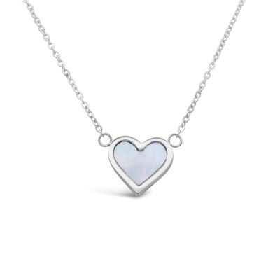 Shell Heart necklace - silver