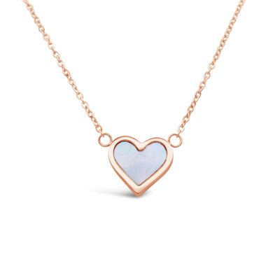Shell Heart necklace - rose gold