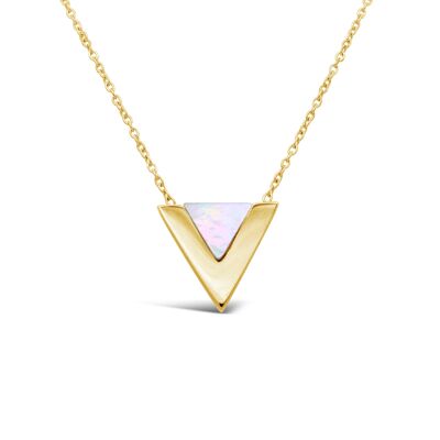 "Triangle Shell" necklace - gold