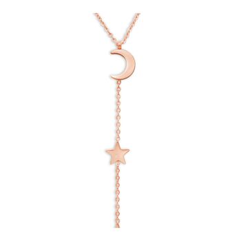 Collier "Lune et Etoiles" - or rose