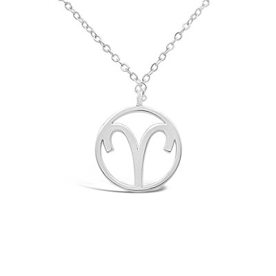 Zodiac necklace "Aries" - silver