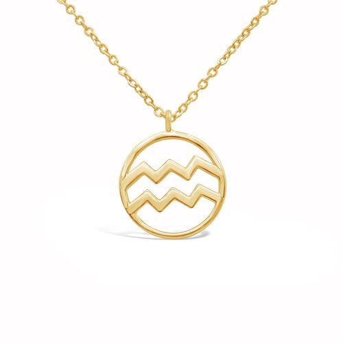 Sternzeichen-Halskette „Wassermann“ - Gold