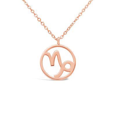 "Capricorn" zodiac necklace - rose gold