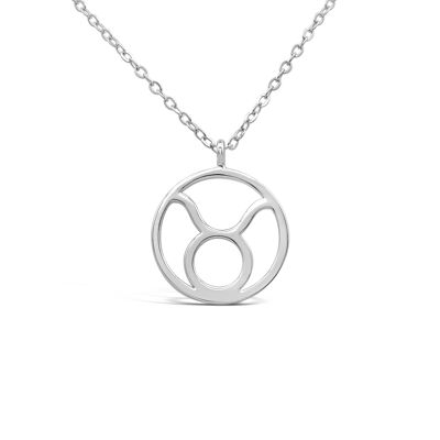 Zodiac necklace "Taurus" - silver