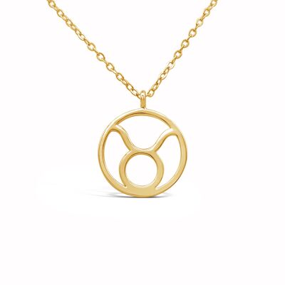 Zodiac necklace "Taurus" - gold