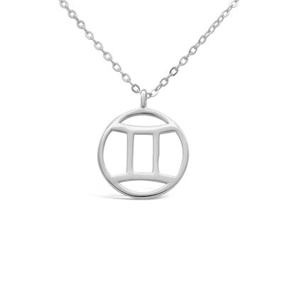 Zodiac necklace "Gemini" - silver