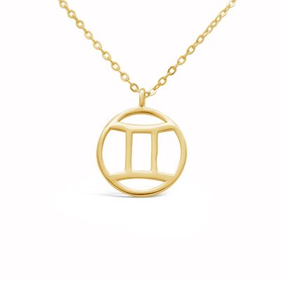 Zodiac necklace "Gemini" - gold