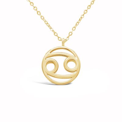 Zodiac necklace "Cancer" - gold