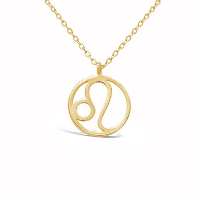 Zodiac necklace "Leo" - gold