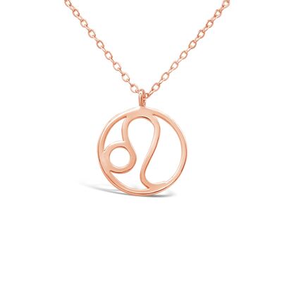 Zodiac necklace "Leo" - rose gold