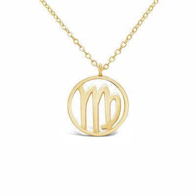 Zodiac necklace "Virgo" - gold