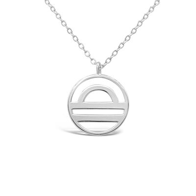 Zodiac necklace "Libra" - silver