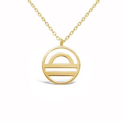 Zodiac necklace "Libra" - gold