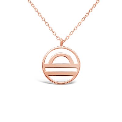 Zodiac necklace "Libra" - rose gold