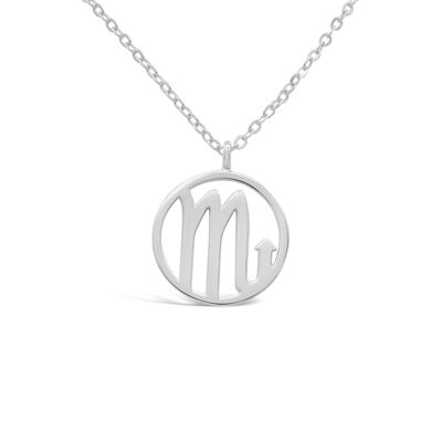 Zodiac necklace "Scorpio" - silver