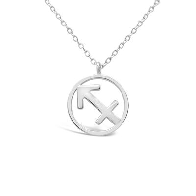Zodiac necklace "Sagittarius" - silver