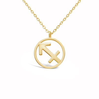 Zodiac necklace "Sagittarius" - gold