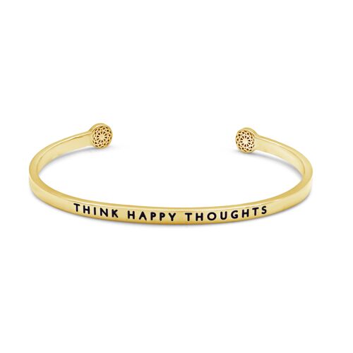 Think Happy Thoughts - Gold