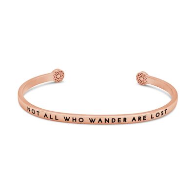 Not all who wander are lost - rose gold