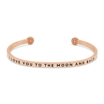 I love you to the moon and back - rose gold