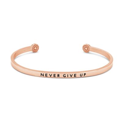 Never Give Up - rose gold