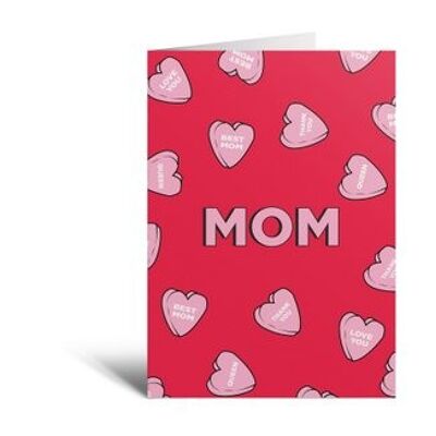 Mom Hearts Greeting Card