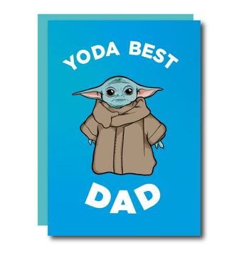 Carte du meilleur papa de Yoda 1