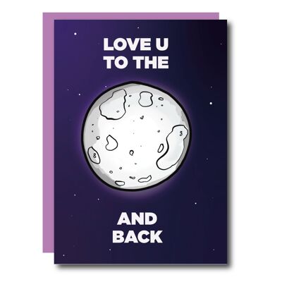 Je t'aime à la lune et au dos de la carte