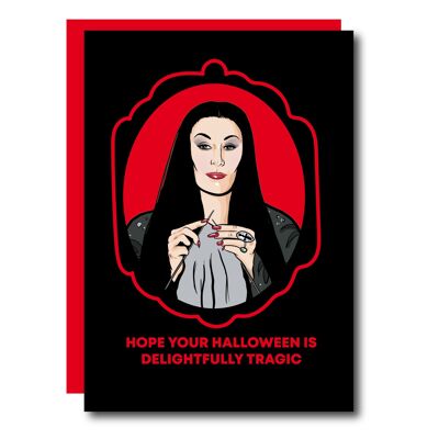 Delightfully Tragic Halloween Card
