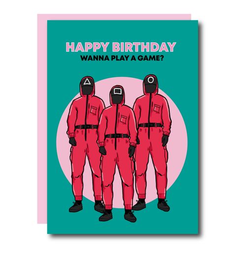 Squid Game Guards Birthday Card