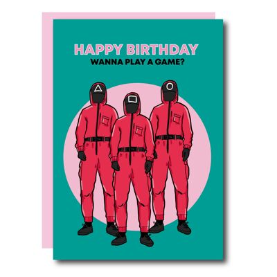 Tarjeta de cumpleaños de Squid Game Guards