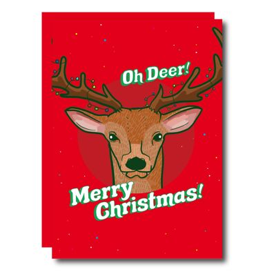¡Oh cielos! ¡Feliz Navidad! tarjeta