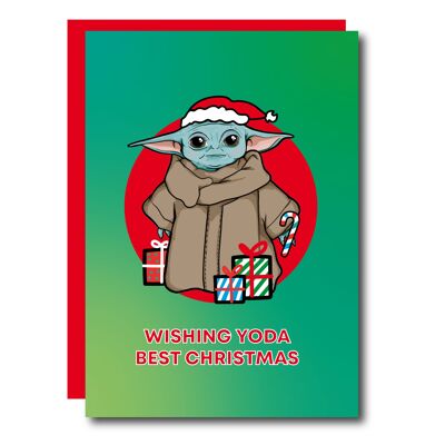 Deseando a Yo Da la mejor tarjeta de Navidad