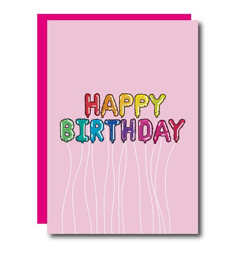 Happy Birthday Balloons card