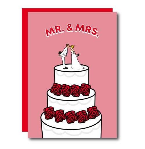 Mr. & Mrs. Cake Greeting Card