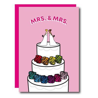 Mrs. & Mrs. Cake greeting card