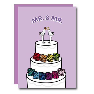 mr. & mr. Cake Greeting Card