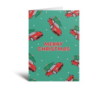 Carte de voiture de joyeux Noël 3