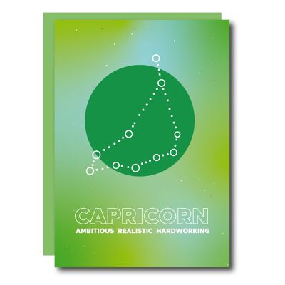Carte de vœux du zodiaque Capricorne