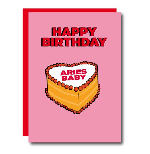 Aries Cake Greeting Card