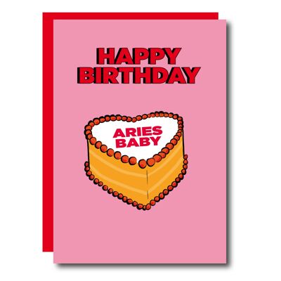 Aries Cake Greeting Card