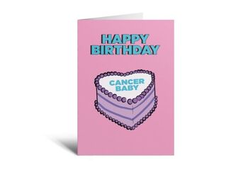 Carte d'anniversaire de gâteau de cancer 3